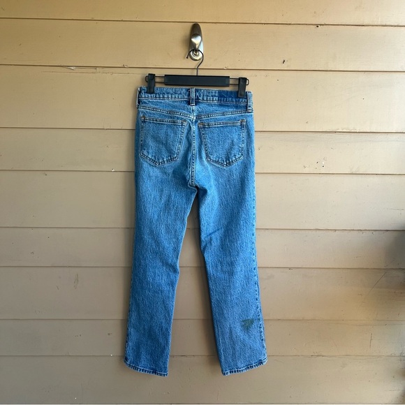 Abercrombie + Fitch The Straight Mid Rise Straight Leg Jeans Size 00 FLAWED - Picture 3 of 6